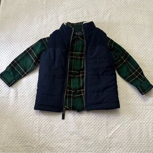 The Children's Place Green Plaid Shirt